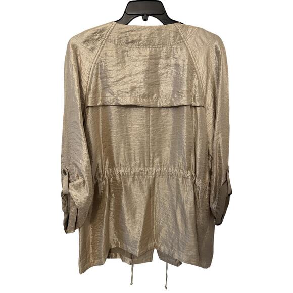 Ruby Rd Vintage Jacket Womens 18W Lightweight Utility Pockets Drawstring Nylon - Picture 2 of 6